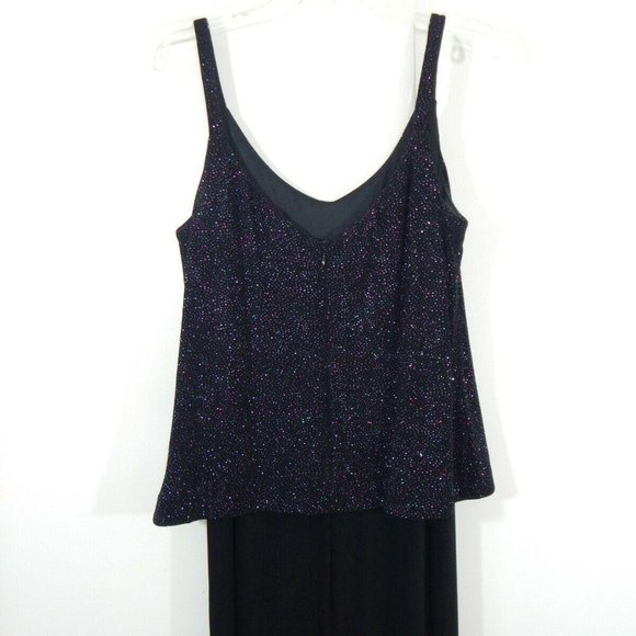 ALEX EVENINGS gorgeous maxi evening party dress. Sparkles are multicolored. - Picture 5 of 7